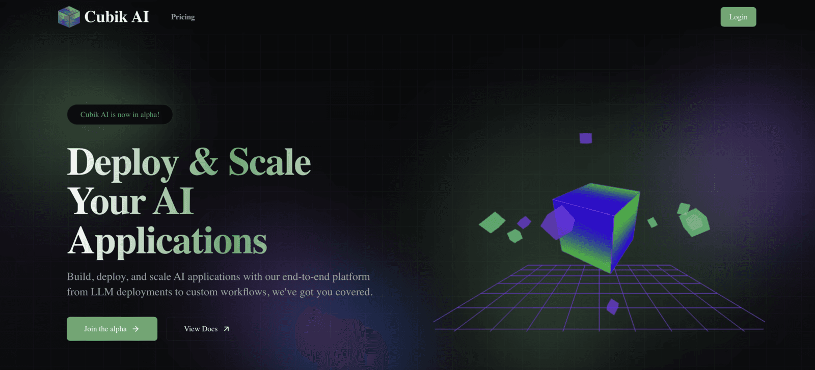 Cubik AI product interface