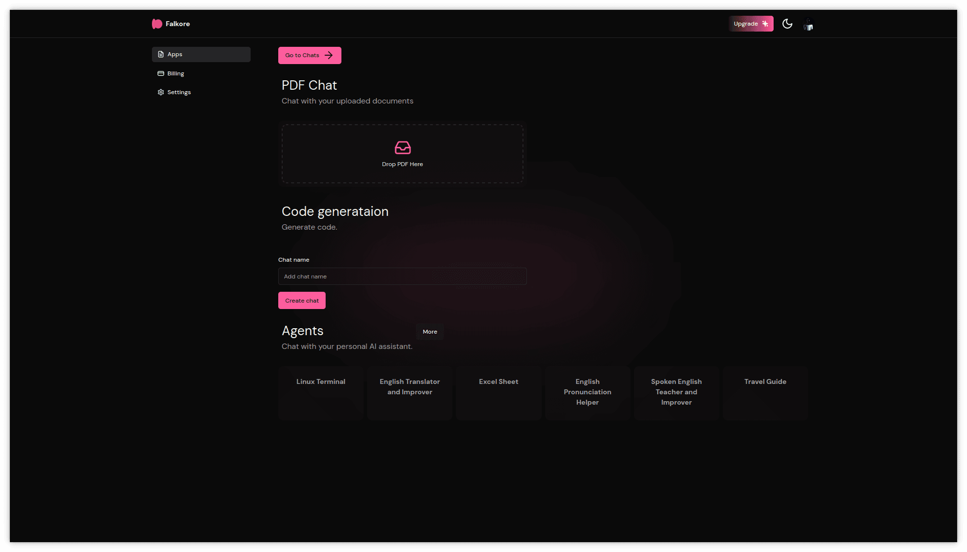 Falkore project screenshot