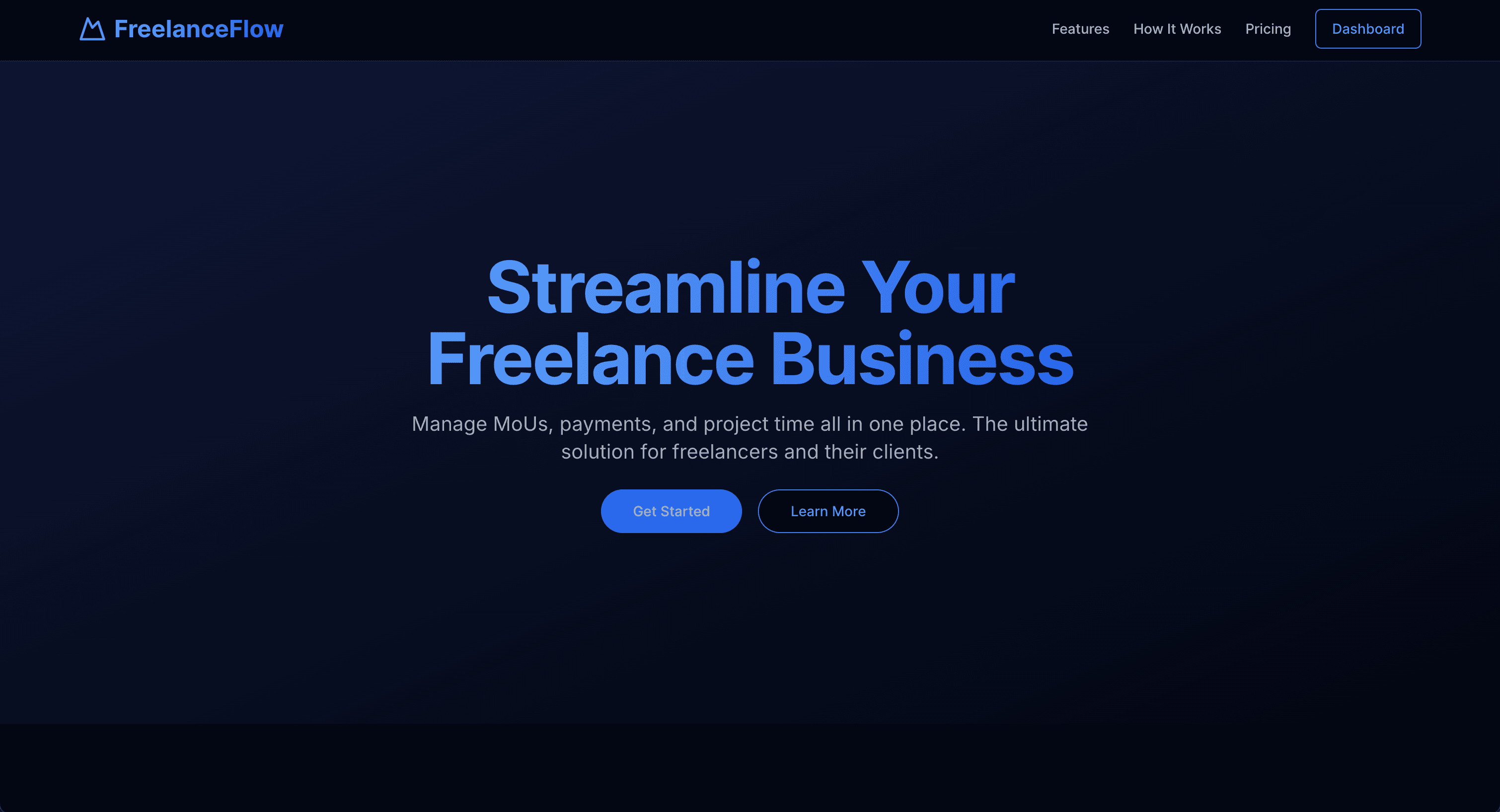 FreelanceFlow SaaS platform interface