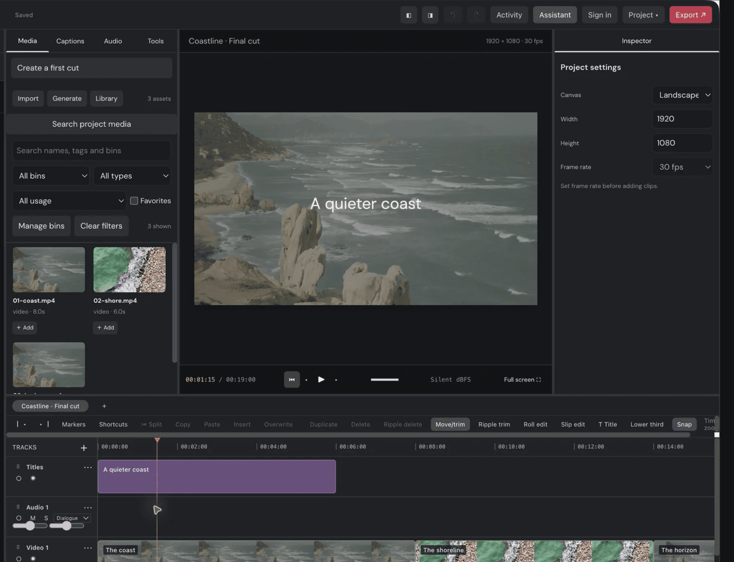 Heis landing page introducing its AI video editor for Mac